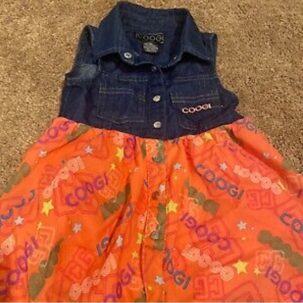 COOGI infant girls dress Sz 12 months denim